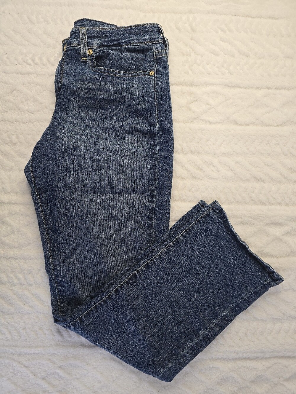 Signature by Levi Strauss Modern Straight Jeans Blue Medium Wash Mid Rise 12S